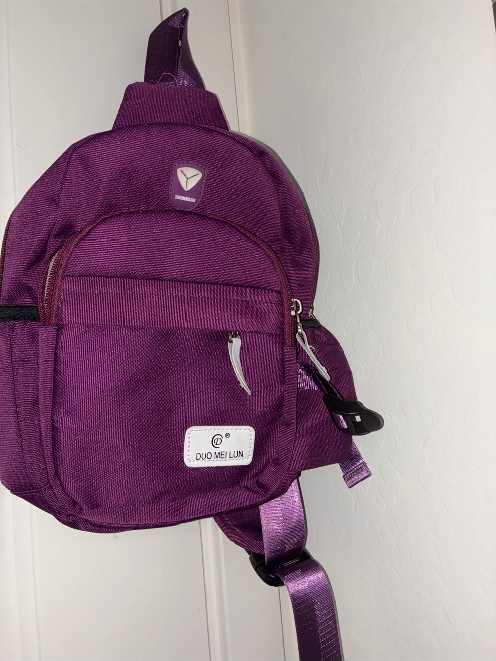 DUO MEI LUN Purple Sling Backpack